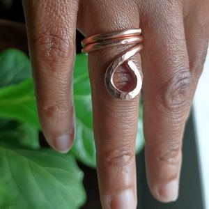 Extra Heavy Gauge Unisex Hammered Copper Ring Everyday Thick Copper Ring  for Arthritis Pain Thick Gauge Copper Ring Fits 6.5-8