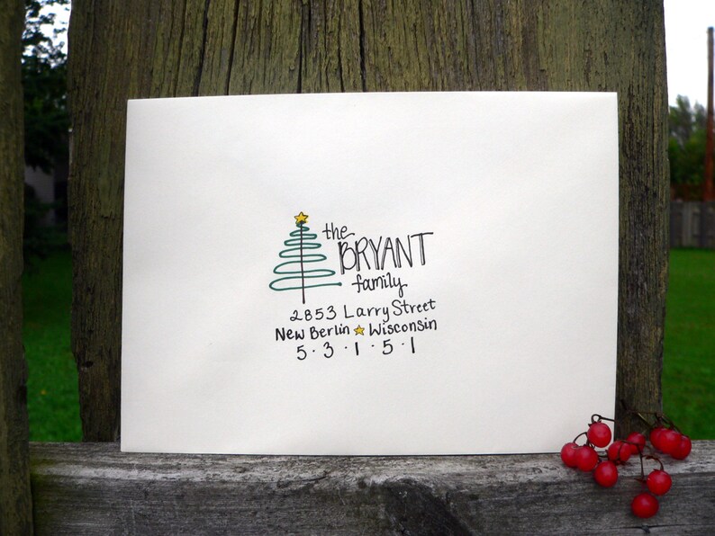 Handwritten Holiday Envelope Addressing Etsy