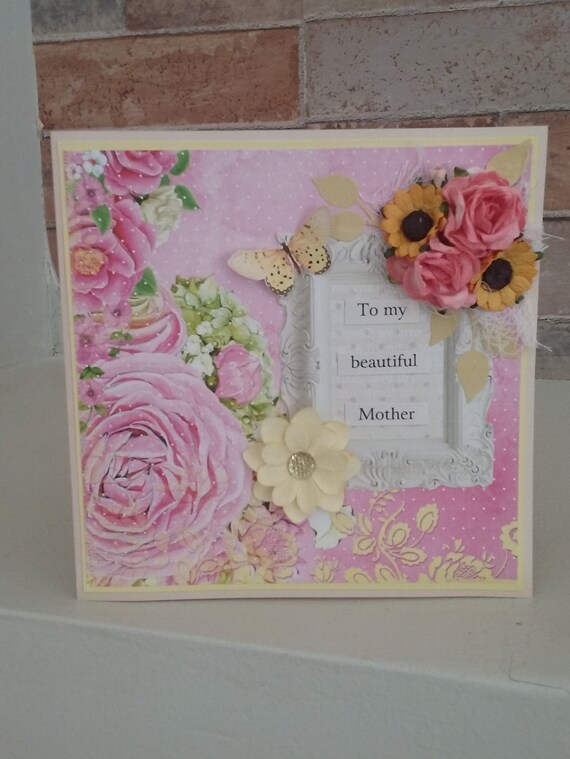 handmade card for mom's birthday