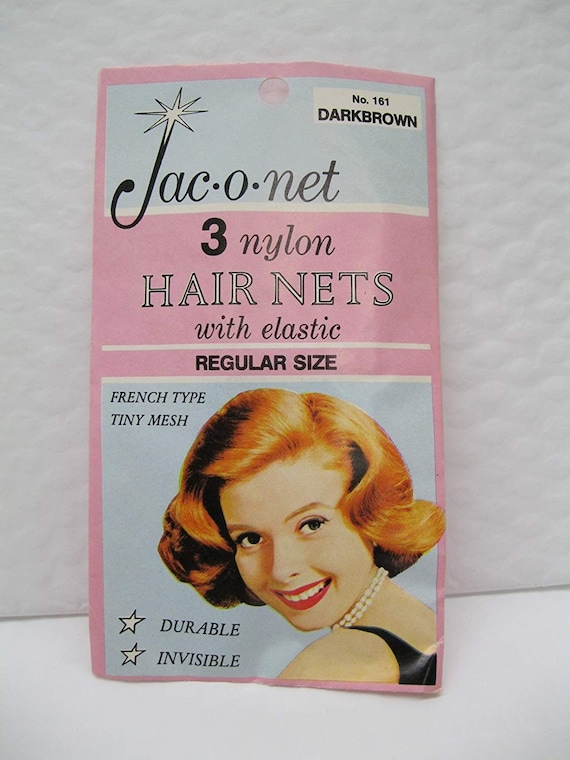 161 Jac O Net White French Tiny Mesh Package of 3 Retro Nylon Hair Nets No