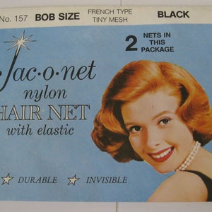 12 Net Jac-o-net Nylon Hair Net 157 Bob Size French Type Tiny  Etsy
