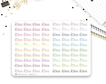 CLEAN BLINDS Script Stickers! Perfect for your planner or journal! SCRIPT-017