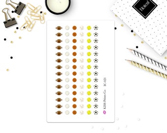 Variedad Deportiva MINI Iconos Life Planner Kit Pegatinas! ¡Perfecto para el planificador Erin Condren! IC-021