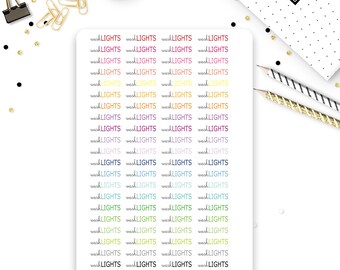 WASH LIGHTS Script Stickers! Perfect for your planner or journal! SCRIPT-033