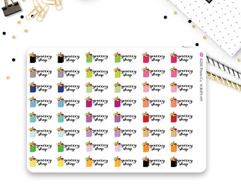 GROCERY SHOP Script Stickers! Perfect for your planner or journal! script-099