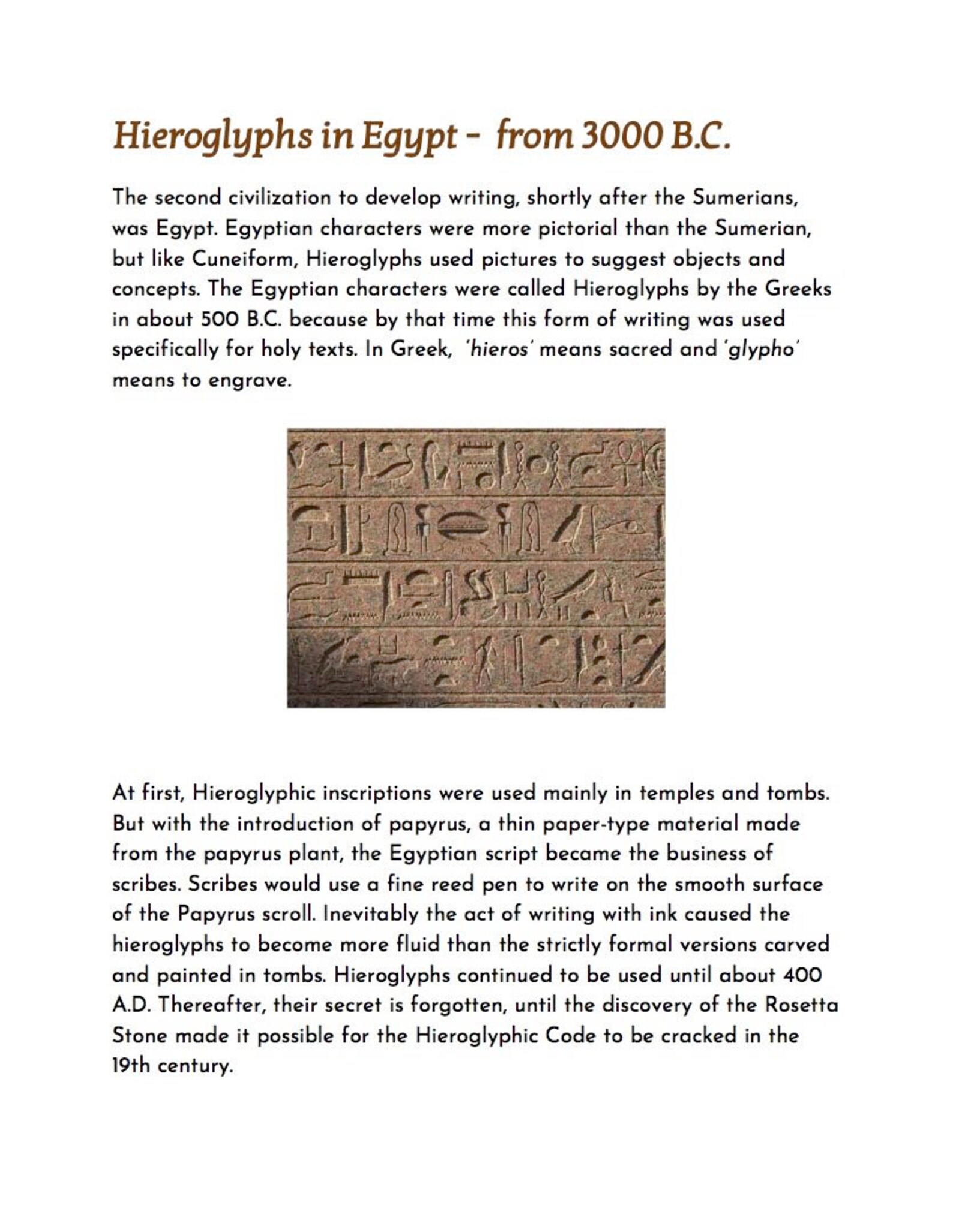 Montessori History of Written Language Three/four Part Cards Etsy