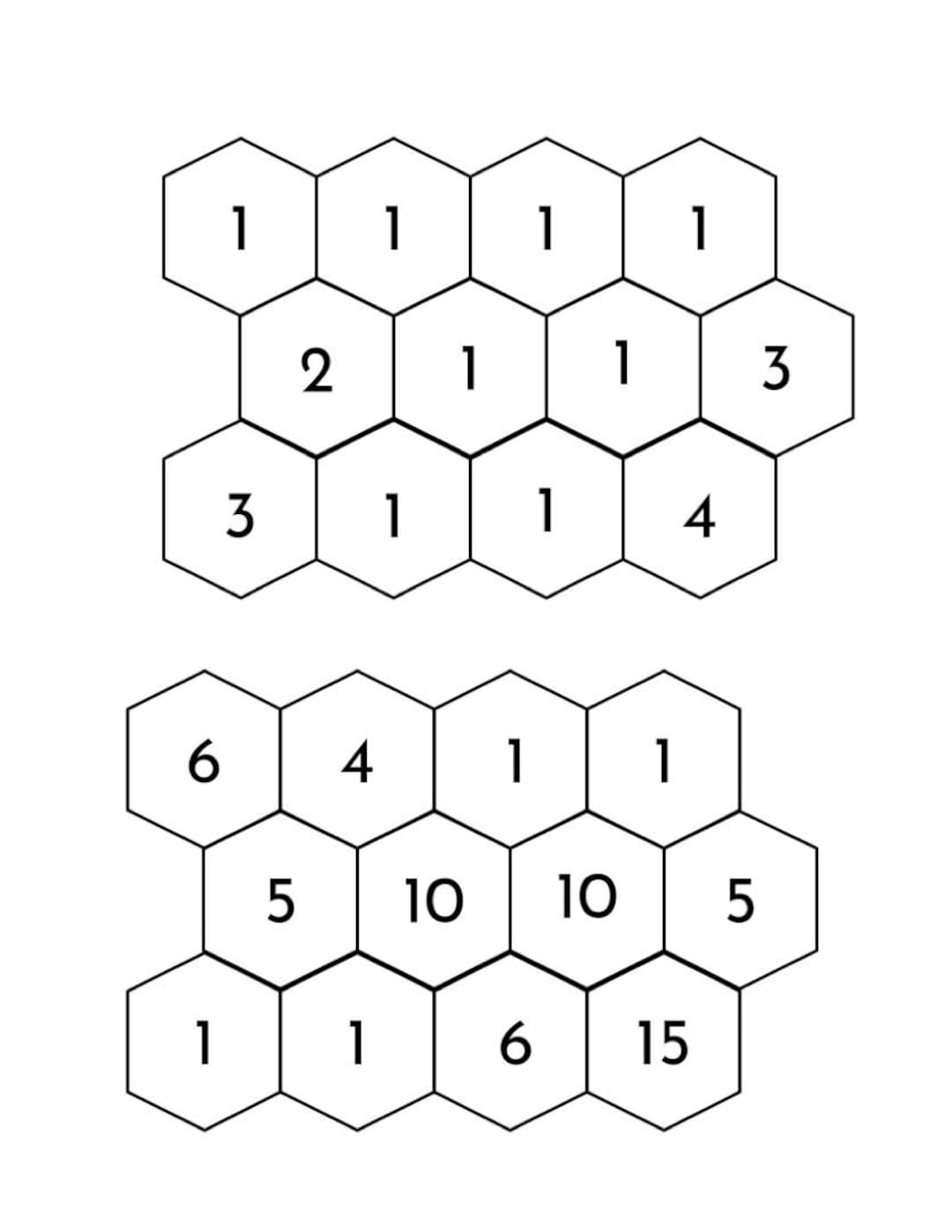 Pascal's Triangle Puzzle and Informational Sheets - Etsy