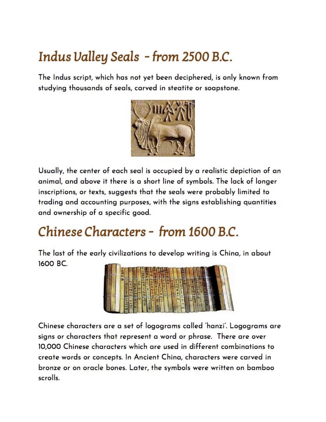 Montessori History of Written Language Three/four Part Cards Etsy