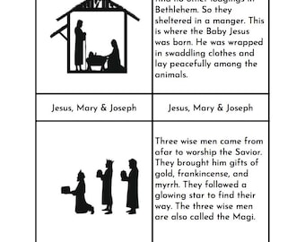 The Nativity - Three/Four Part Cards