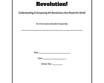 Revolution! Booklet - Product-Based Learning Packet