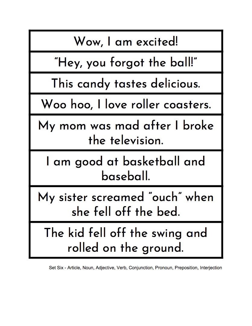 Montessori Sentences For Symbolizing