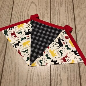 Forest Animals & Buffalo Plaid Bunting