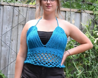 Country Festival Top - Crochet Boho-Chic Top / Crop Top by Claudia's Crochet Creations