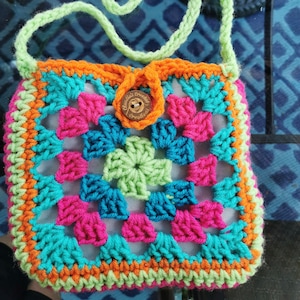 Granny Square Purse, Crochet Purse