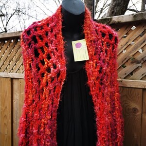 Red cocoon cardigan deals