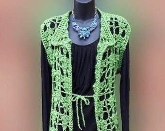 Crochet Vest Crochet Maxi Boho Vest 