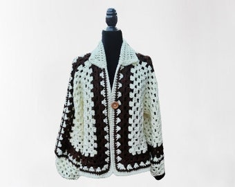 Hexagon Coat, Granny Square Hexagon Cardigan, Crochet Jacket, Crochet Cardigan, Granny Square Coat