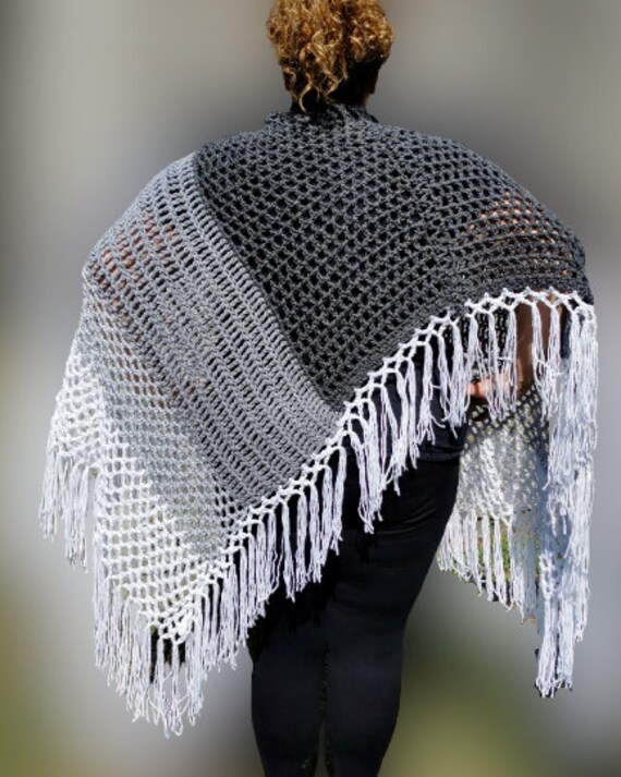 Grey Crocheted Poncho Grey Crocheted Poncho