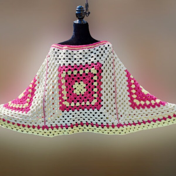 Granny Square Poncho Etsy