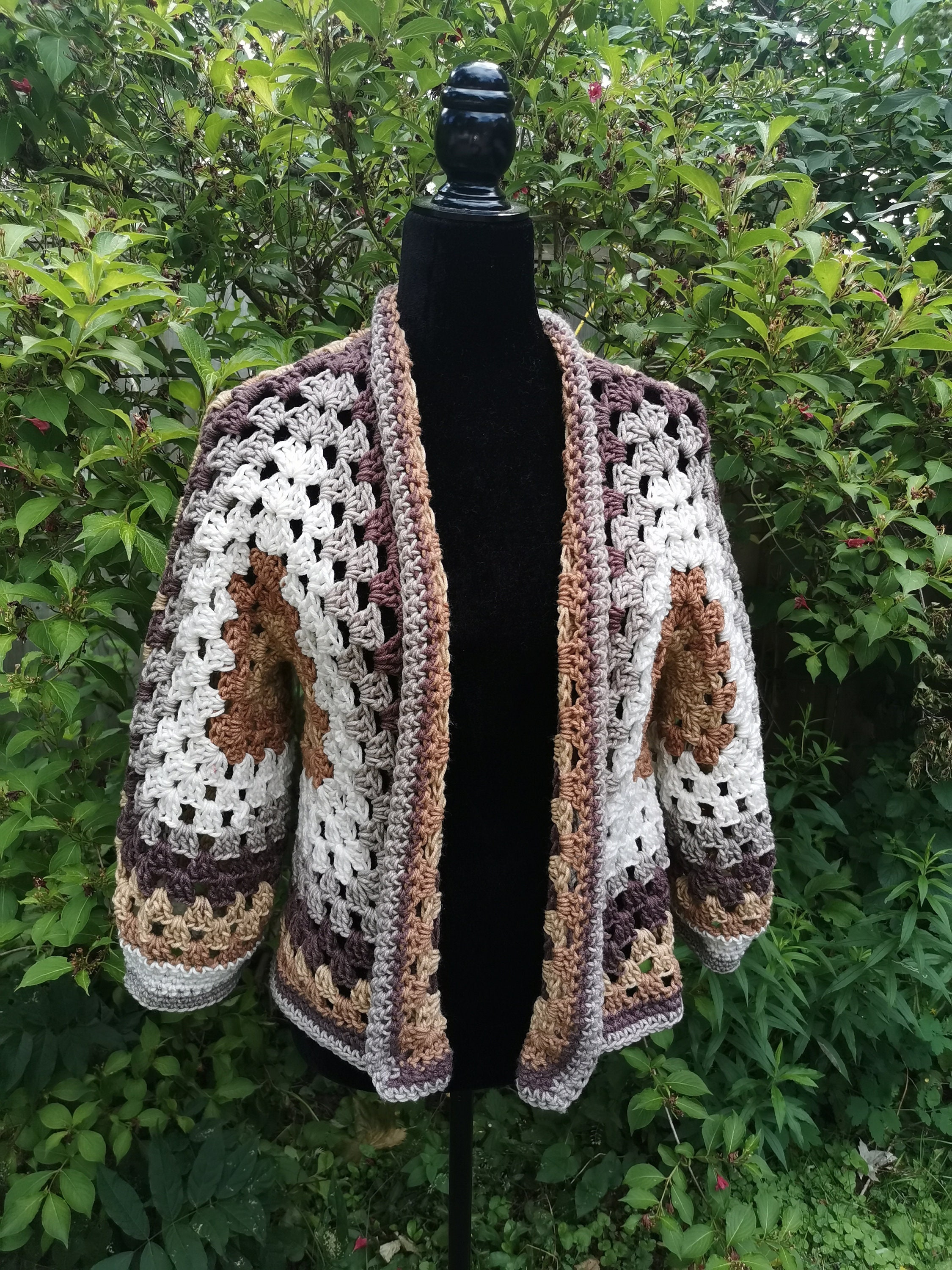 Granny Square Hexagon Cardigan Crochet Jacket Hexagon Coat Etsy