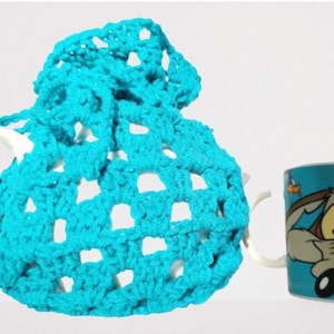 Blue Vintage Granny Square Tea Pot Cozy, Tea Pot warmer Cover