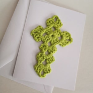 Carte croix au crochet, carte de baptême, carte de baptême, carte de communion, carte de Pâques, carte de fête des mères, carte de fête des pères