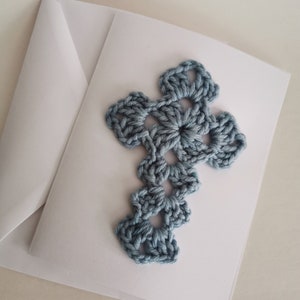 Carte Sainte-Croix 5x7 », Carte Croix au crochet, pour baptême, baptême, communion, Pâques, fête des mères, par Claudia’s Crochet