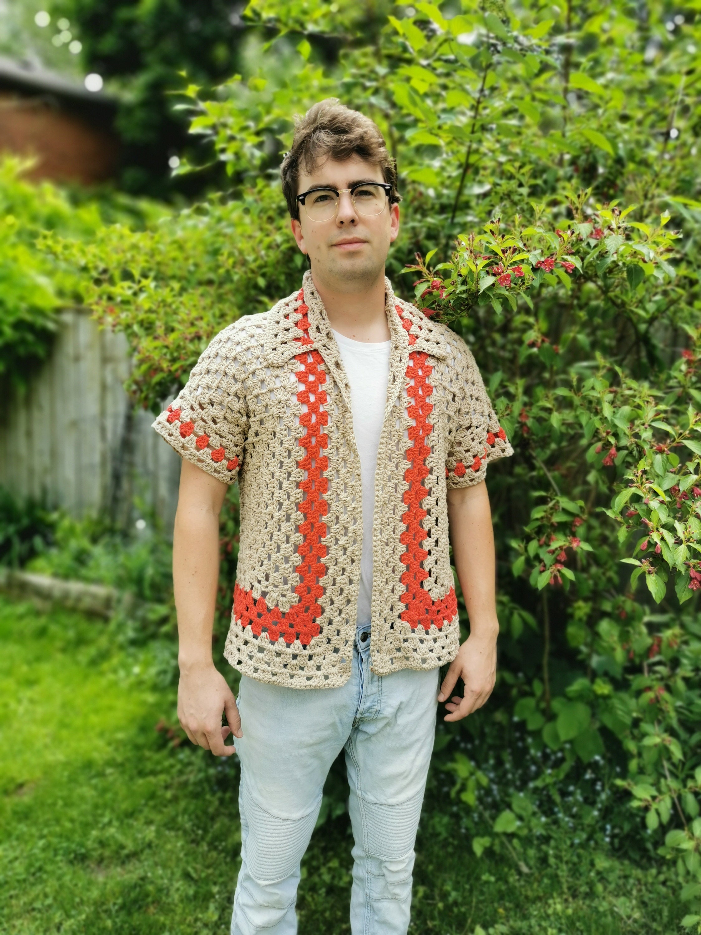 Mens Crochet Shirt Pattern Etsy Canada crochet-black-and-white-shirt-handmade-shirt-unisex-shirt-etsy