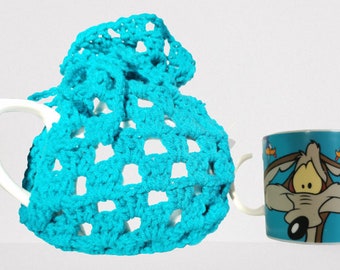 Blue Vintage Granny Square Tea Pot Cozy, Cover by Claudia's Crochet