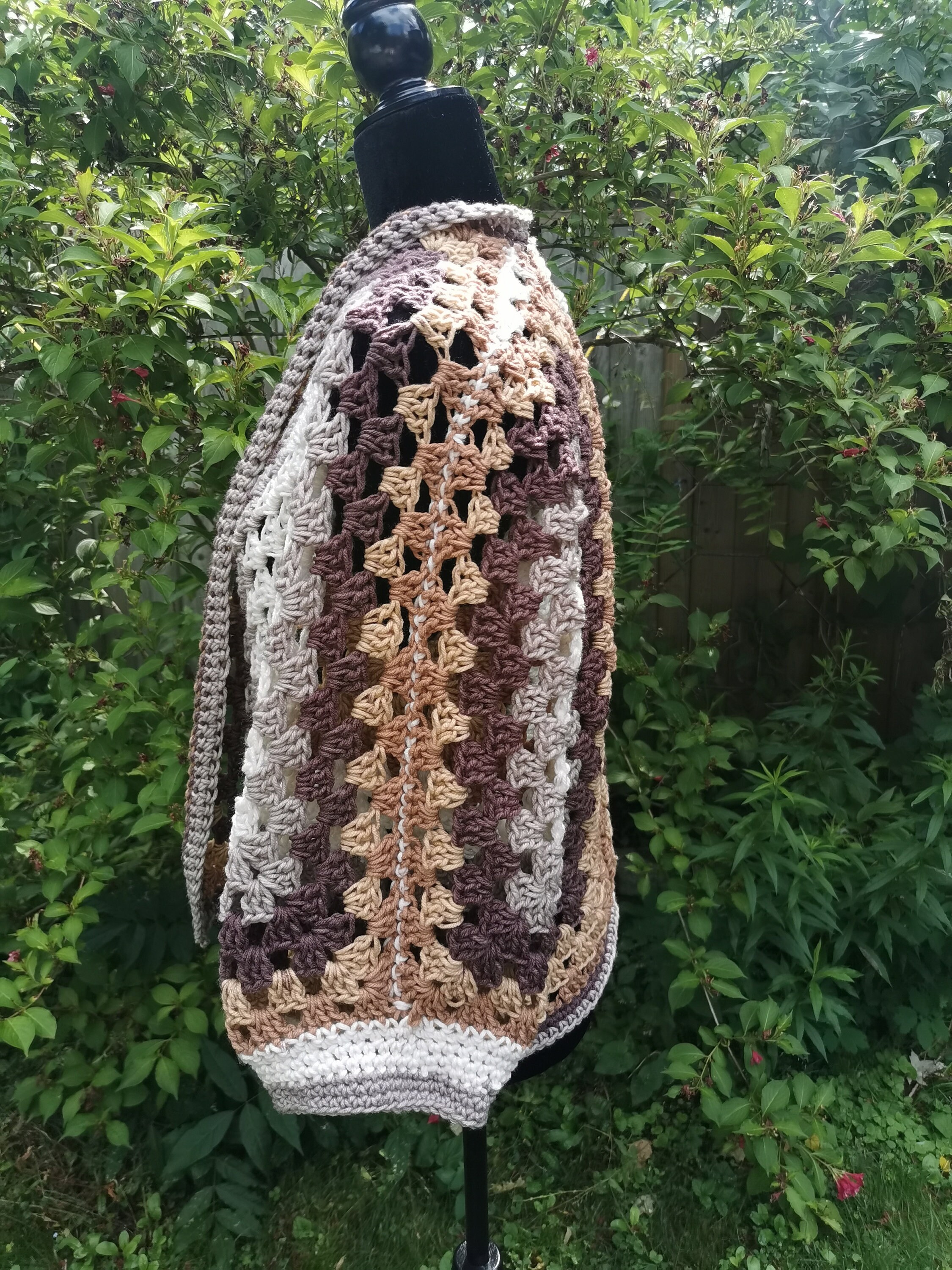 Granny Square Hexagon Cardigan Crochet Jacket Hexagon Coat Etsy