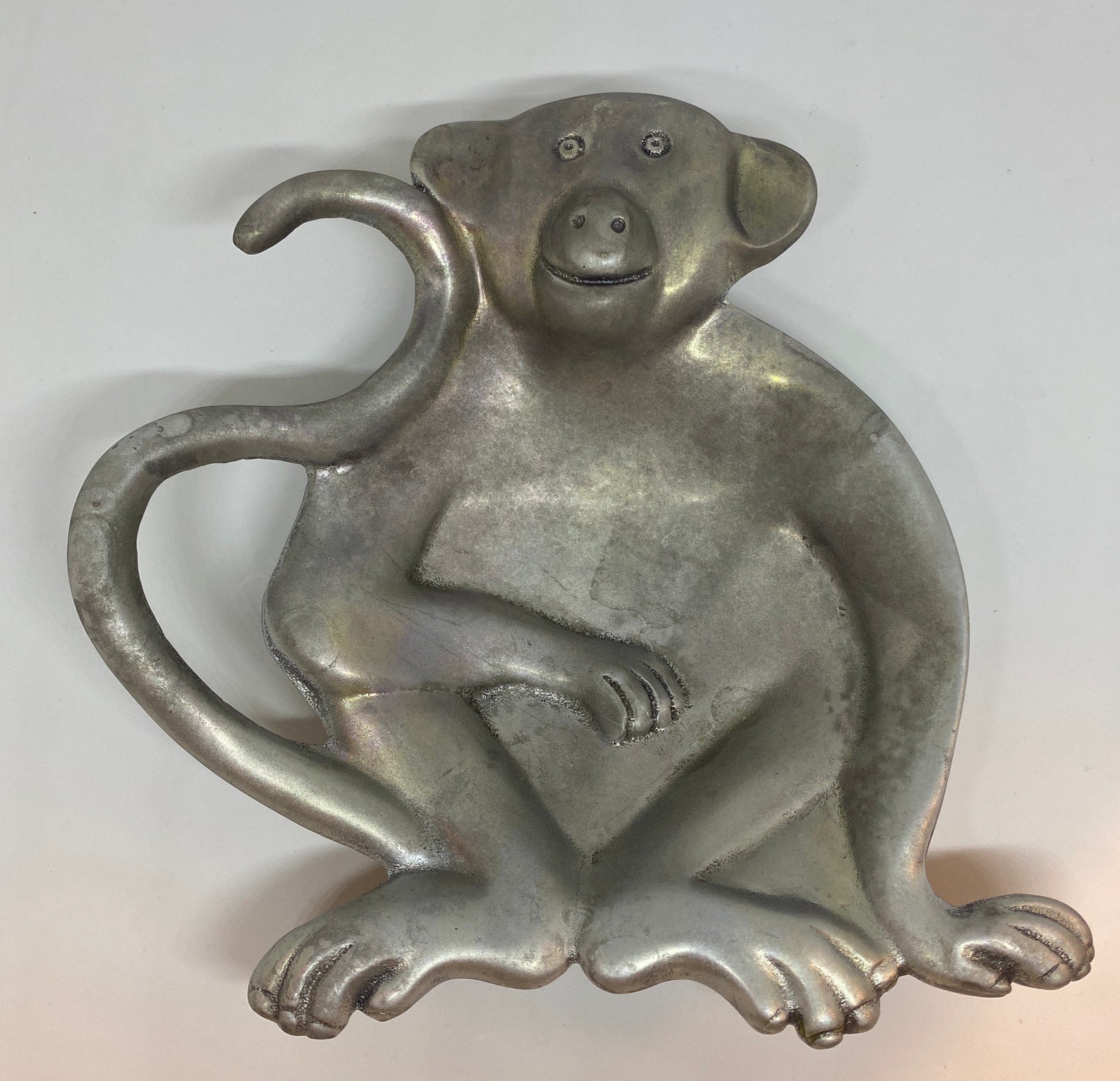 Vintage Aluminum Monkey Serving Dish by Mariposa Etsy