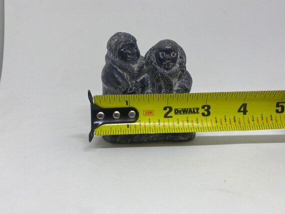 A Wolf Original Sculptures Canada Eskimo Couple Boy and Girl