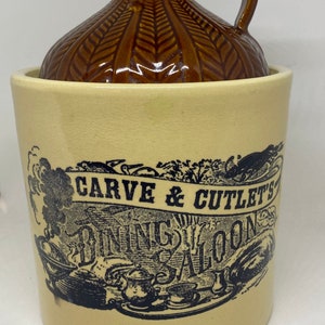 Holt Howard Steinzeug Cookie Jar Carve & Cutlet es Dining Saloon USA Ofen Beweis