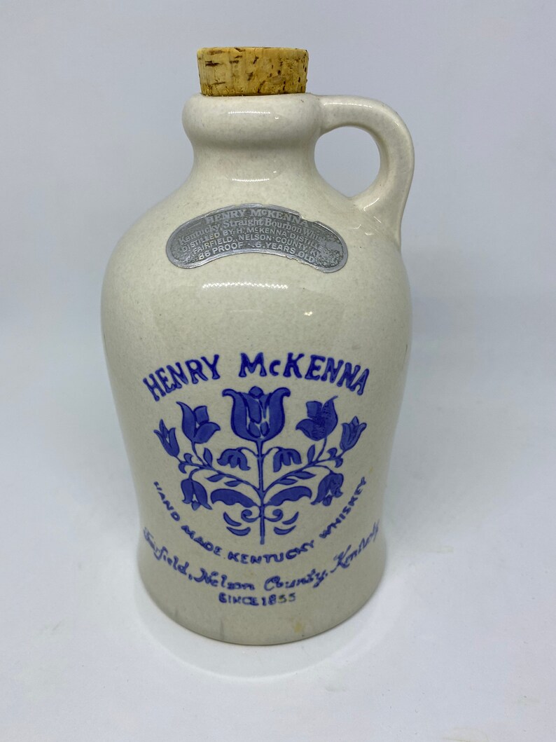 Henry McKenna Sour Mash Bourbon Whiskey Stoneware Jug Etsy