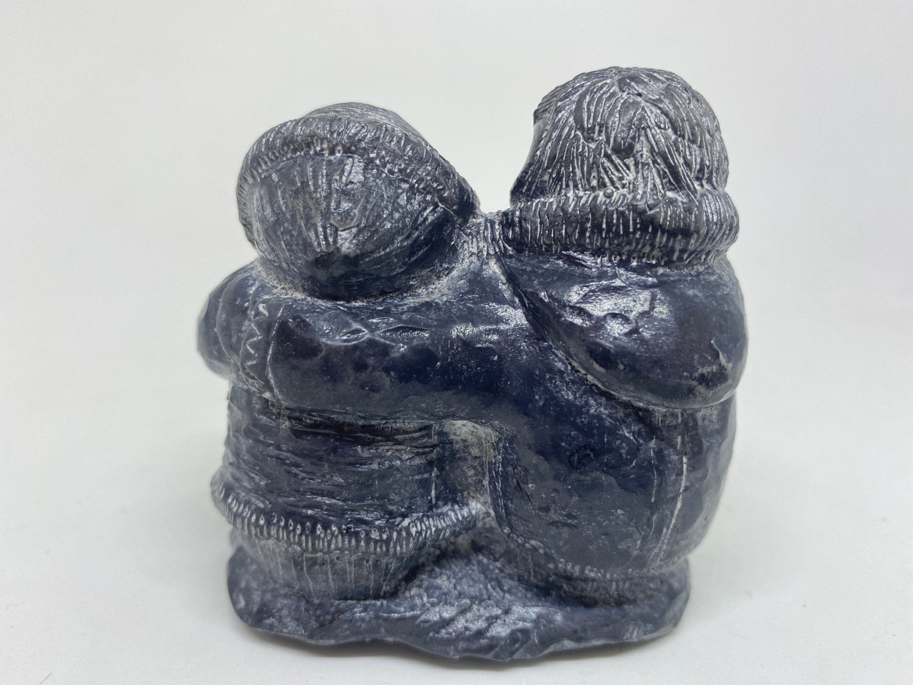 A Wolf Original Sculptures Canada Eskimo Couple Boy and Girl Etsy