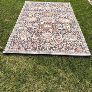 9 x 12 Barcelona Collection plat geweven vloerkleed roest ivoor medaillon luxe vintage geïnspireerd groot statement tapijt