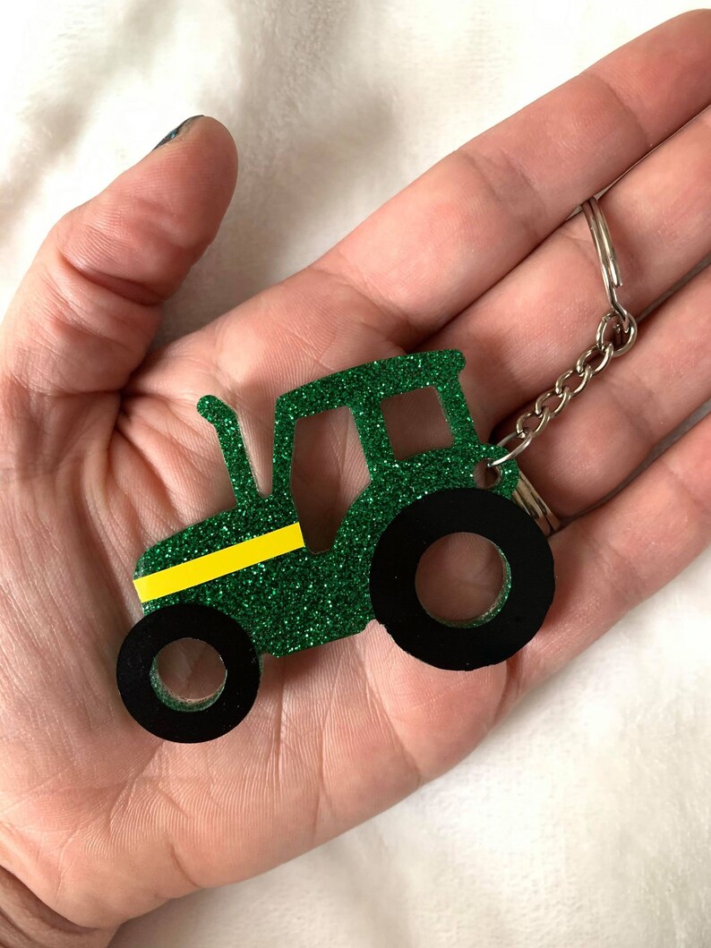 Tractor Keychain / Custom Color Tractor / John Deere / Etsy