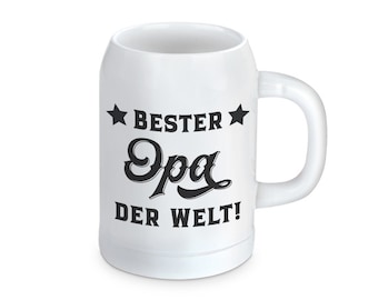 Bierkrug Bester Opa der Welt Masskrug 0,5l Vatertag Geschenkidee