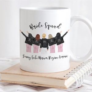 Personalized mug with motif hen party memory maid of honor bride JGA coffee mug