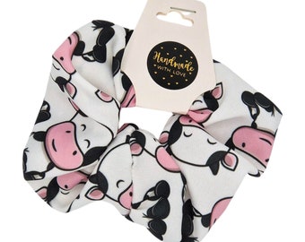 Funny XXL scrunchie hair tie with cows cow pattern hair accessories hair accessories