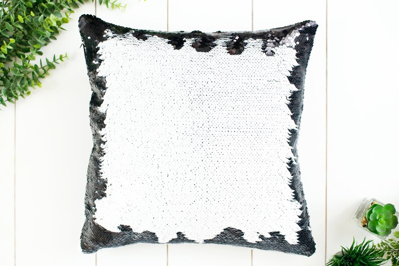 Personalisiertes Pailletten Kissen – Mit Deinem Foto, 40x40 Cm, Inkl. Füllung