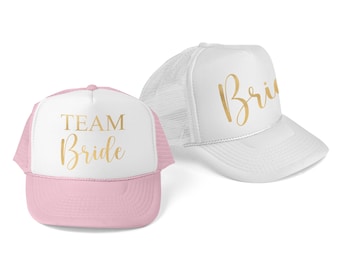 Junggesellinnenabschied Cap Team Braut Baseball Mütze JGA Kappe rosa gold Team bride
