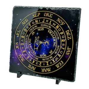 Pendulum board made of slate 30 x 30 cm pendulum board pendulum board German pendulum pad pendulum fortune telling