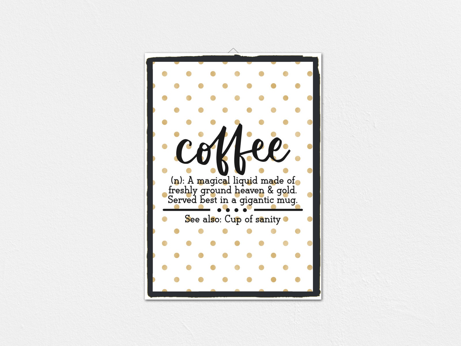 Signe de Décoration avec Dire Définition Café Lexique Dictionnaire Aluschild Impression Environ 15 X