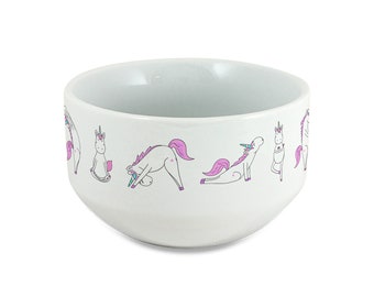 Cereal Bowl Yoga Unicorn Cereal Bowl Porridge Dish Bowl Namaste Breakfast