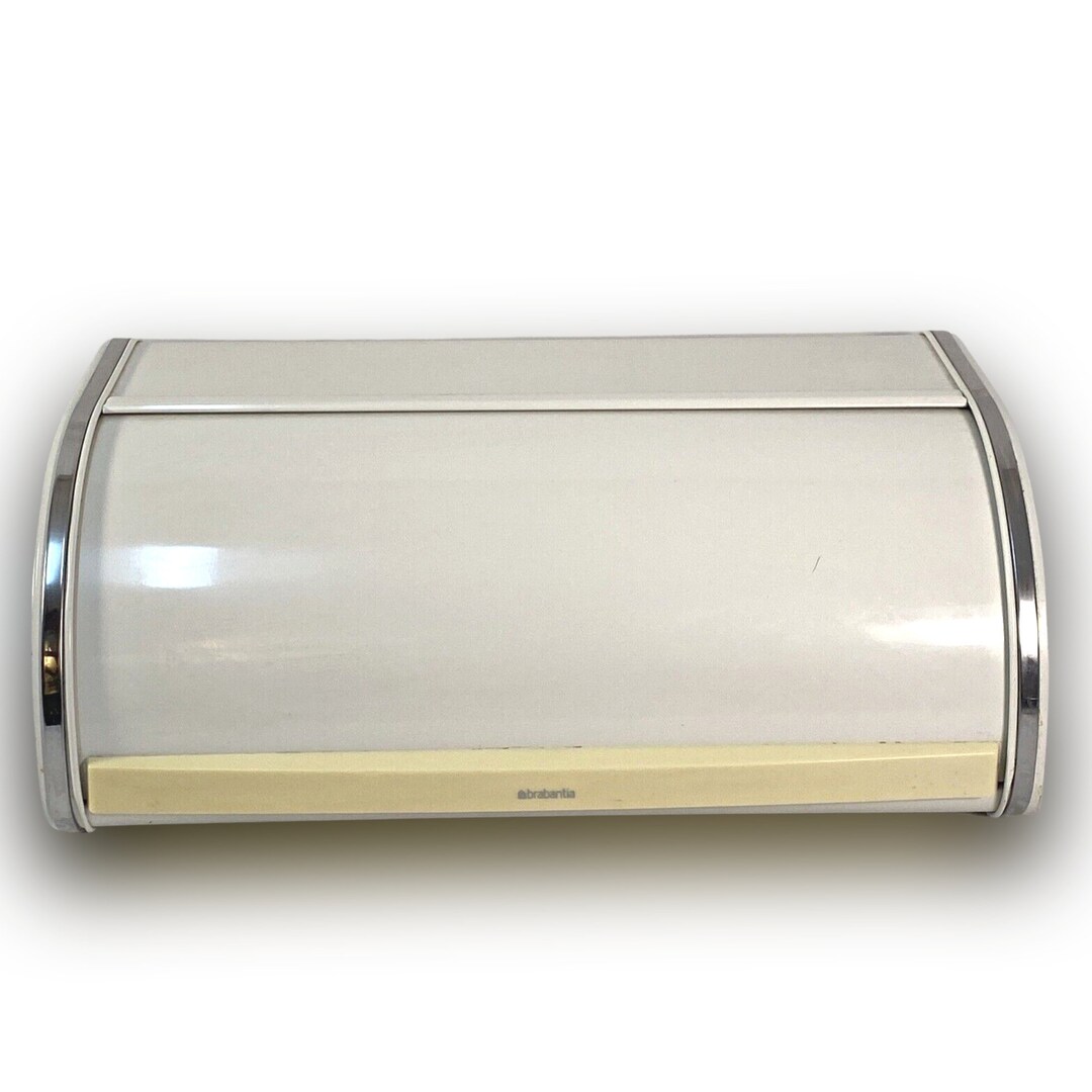 Brabantia Bread Bin 1980s Vintage Roll Top White Cream With Etsy