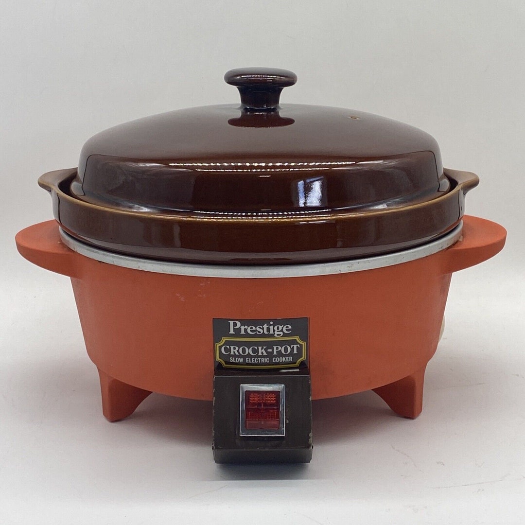 Vintage Prestige Crockpot Ceramic Electric Orange Slow Cooker Made in