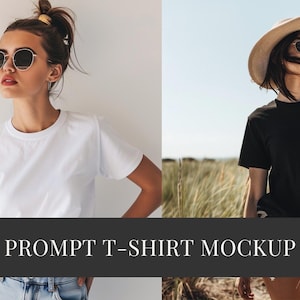 Midjourney prompt for t-shirt mockup + 15 variations + Midjourney Guide
