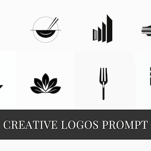Prompt for creative logos  + 15 variations + Midjourney Guide