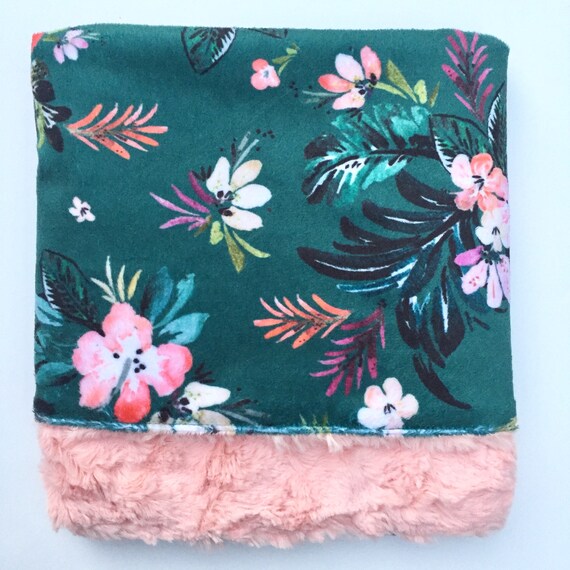 Layla Tropical Floral BlanketSmooth Minky Faux FurTropical Etsy